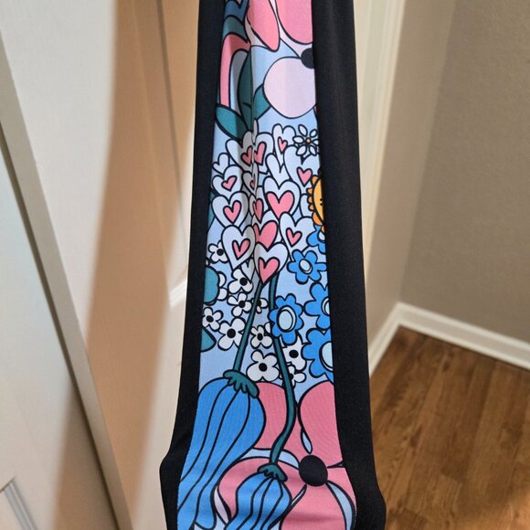 Adidas Girls Black Multi-Colored Side Floral Print Leggings Size Large (14) - Picture 3 of 5